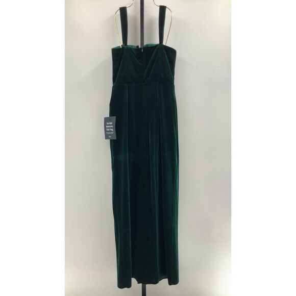 Lulus Pristine Luxury Velvet Bustier Maxi Dress Green Basic Sleeved Large - Picture 3 of 3